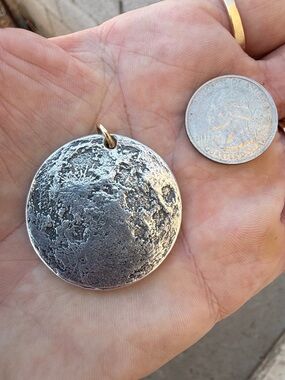 .999 fine Silver Moon Pendant